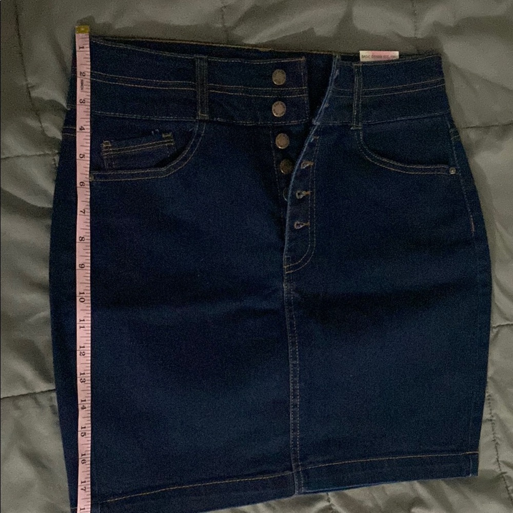 Dark Blue Denim Skirt